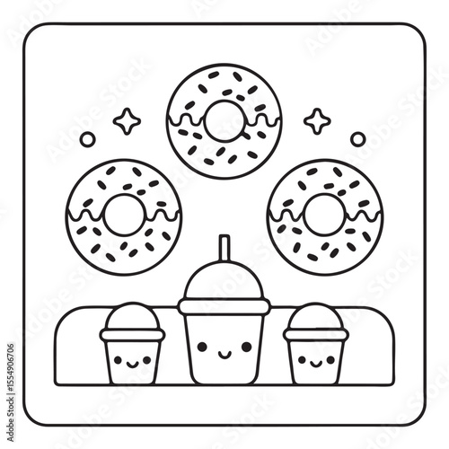 comfy pattern coloring pages,  bold and easy coloring pages, coloring book, line art, illustration, victor, black and white coloring pages, Hand-drawn coloring pages,  Cozy coloring pages,