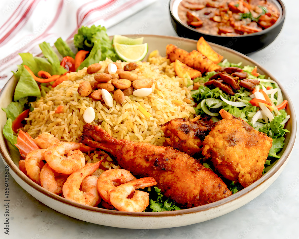 Fototapeta premium fried rice with chicken