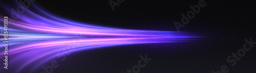 A violet-blue stream of light rushing through space. A pulse of energy with a glowing gradient and an emphasis on speed.