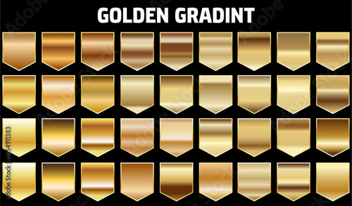 gold gradient color set isolated on white background, gold, gradient, color, golden, vector, graphic, design.