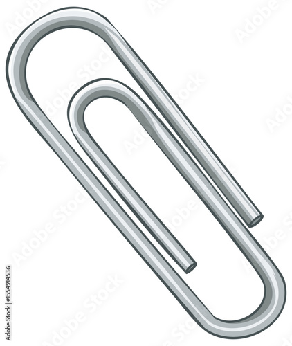 Paperclip illustration, isolated 