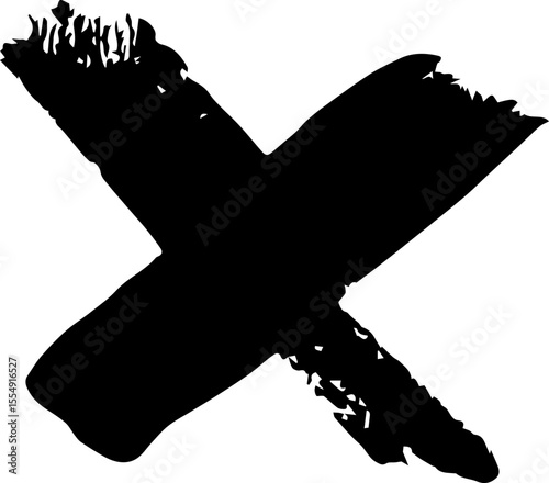 X draw paint. X black mark set. highly detailed and different crosses. Hand drawn crossed brush strokes. Cross sign graphic symbol.  JPG. PNG. SVG.