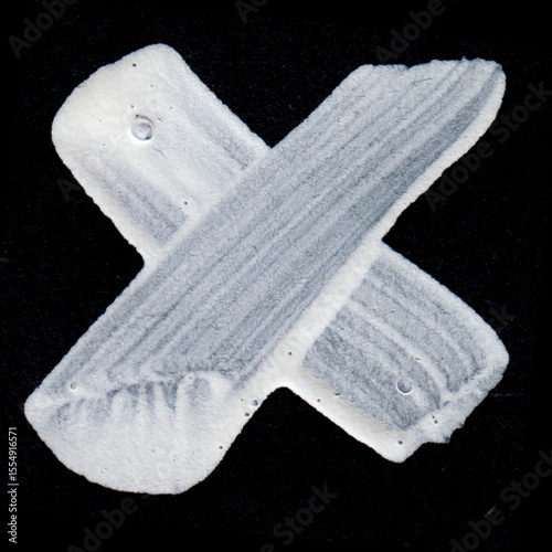 White X draw pain in black background. JPG 