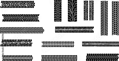 Grungy Vertical Tire Tread Marks