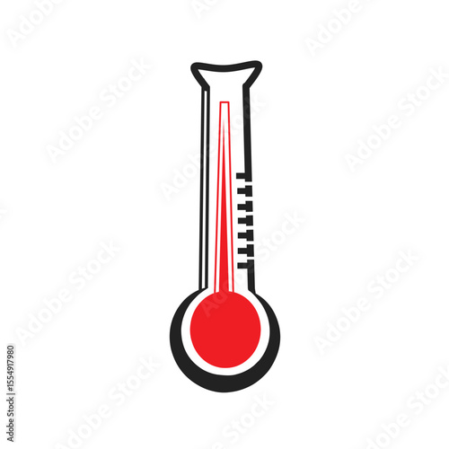 Thermometer icon temperature high. Design symbol vector editable logotype.