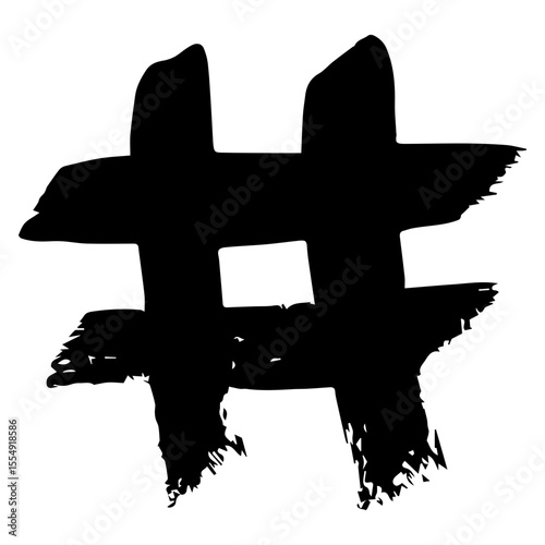 black hashtag icon. PNG. JPG. Vector.