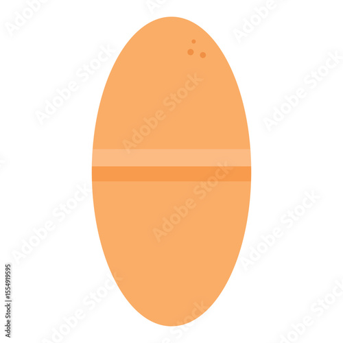 A classic orange oval pill.