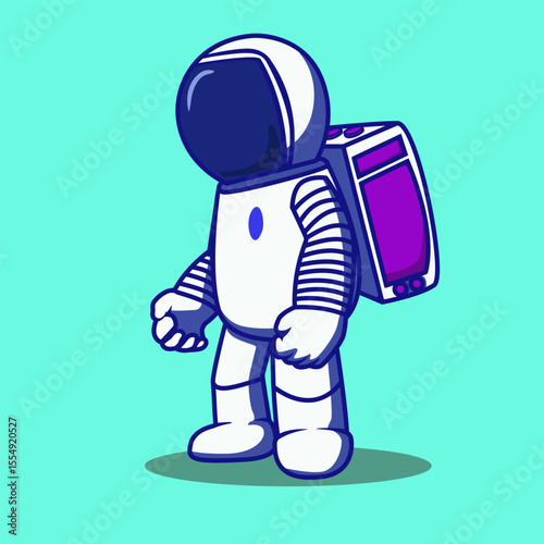 Stand Astronout illustration clip art