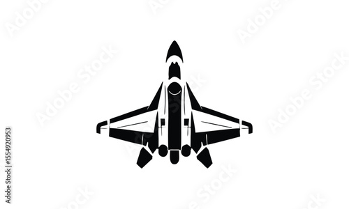 Vector logo of fighter jet plane
