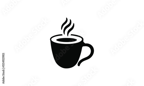 Vector logo of hot drink in cup