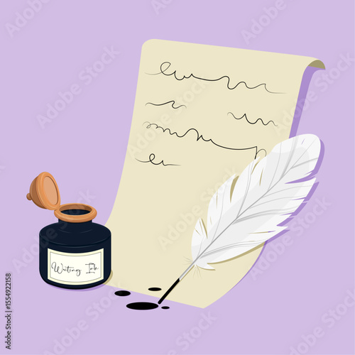 Writing ink scroll