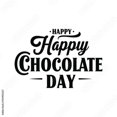 Happy Chocolate Day  A Delicious Typography Design for Social Media and Celebrations