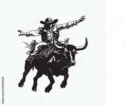 vector illustration of a bull