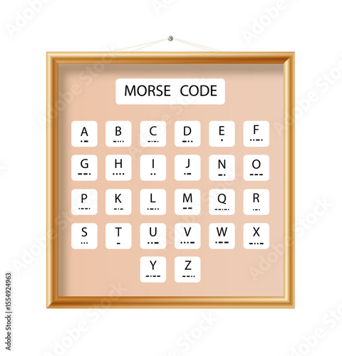 Morse Code International Morse Code on white background. Morse Code sign flat style. Vector