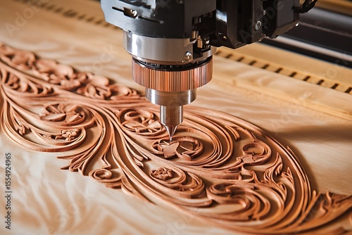 CNC Milling Machine Carving Wood Ornament
