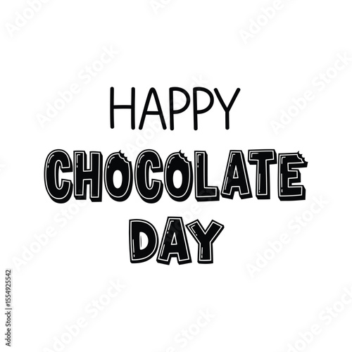 Happy Chocolate Day Delicious Chocolate Typography Design for Social Media