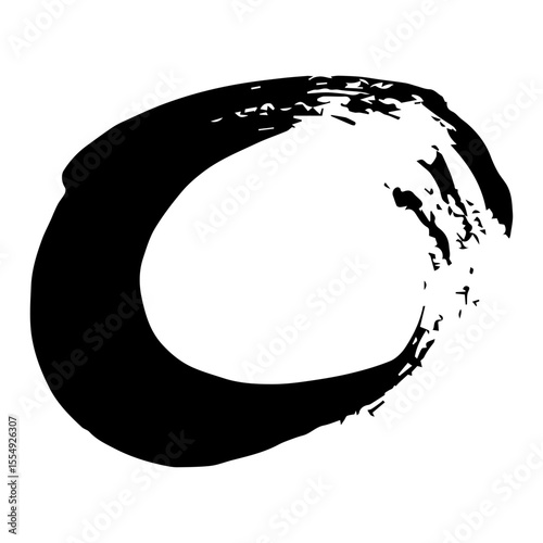 Grunge circle brush. Black circle frames. Round line of black paint. Grunge round shapes. Circular ink brush stroke for design elements. circles. PNG. JPG. SVG. 