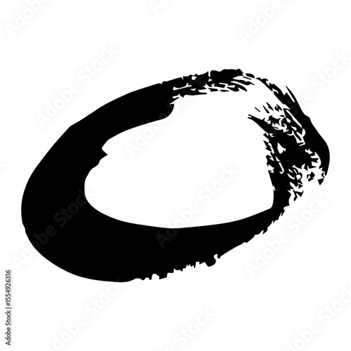 Grunge circle brush. Black circle frames. Round line of black paint. Grunge round shapes. Circular ink brush stroke for design elements. circles. PNG. JPG. SVG. 