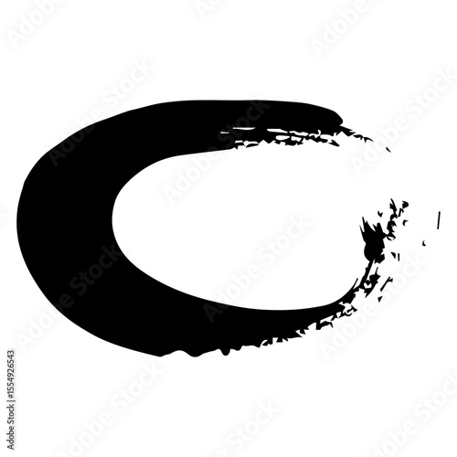 Grunge circle brush. Black circle frames. Round line of black paint. Grunge round shapes. Circular ink brush stroke for design elements. circles. PNG. JPG. SVG. 