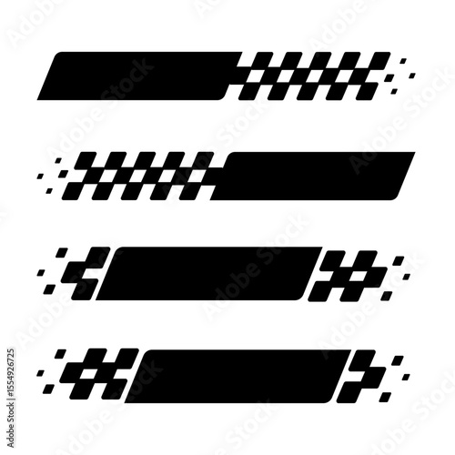 Racing flag vector icon on white background. Checkered flag. start and finish crossed flag. Racing flag.	