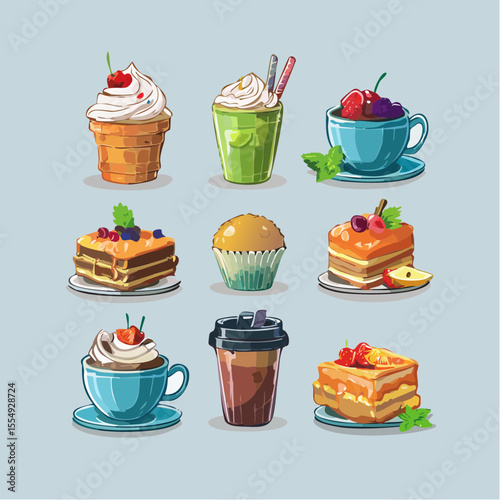 Many kinds of ice cream