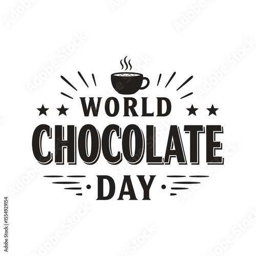 World Chocolate Day Celebrate with a Delicious Hot Chocolate Mug Graphic