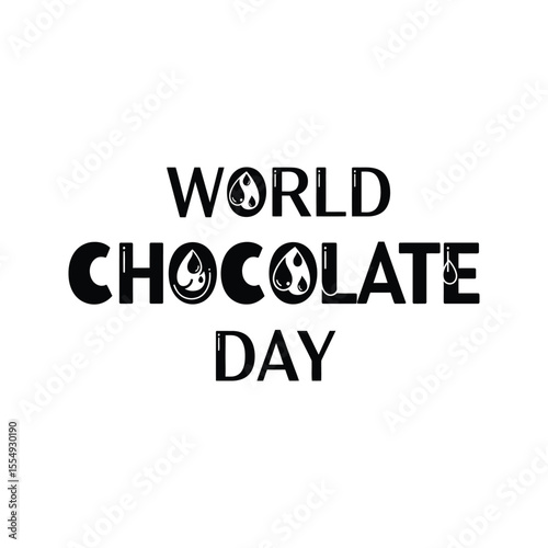 World Chocolate Day Delicious Chocolate Droplets Design for Social Media