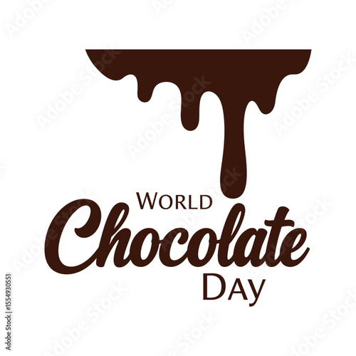 World Chocolate Day Delicious Melted Chocolate Dripping Design