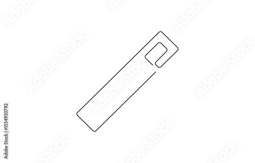 continuous line drawing of magic wand with star head.one line drawing of magic wand for carnival event, isolated white background, Magic Wand Icon Flat Design, minimal.