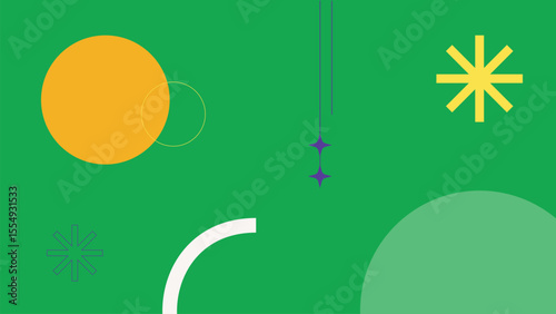 Bright Green Background with Abstract Background