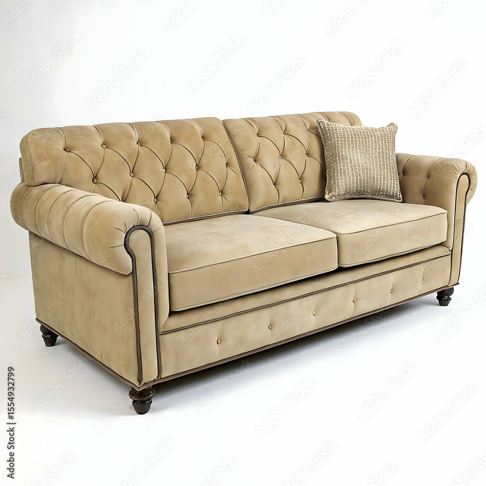 Fototapeta premium Sofa isolated on transparent background 