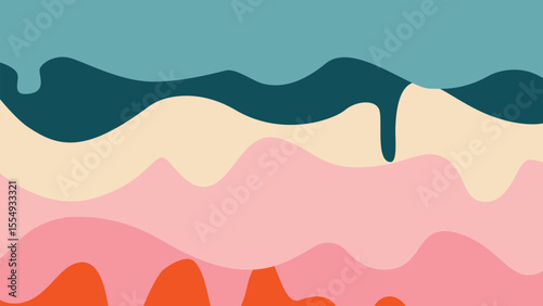 Wavy green flow background