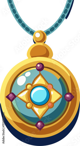 vector illustration of a Locket necklace