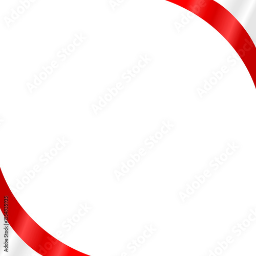 Indonesia Flag Frame Ribbon Corner Border Illustration