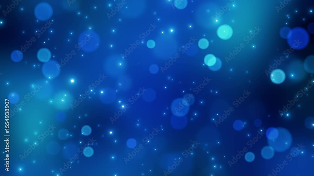 blue bokeh lights and shiny stars glitter and particles falling animation, new year and christmas, social media social media motion background	