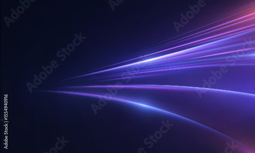 A violet-blue stream of light rushing through space. A pulse of energy with a glowing gradient and an emphasis on speed.