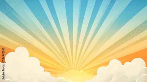 Sunrise sky with clouds.