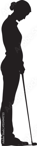 A golfer perfecting their stance, ensuring proper foot, hip, and shoulder alignment.