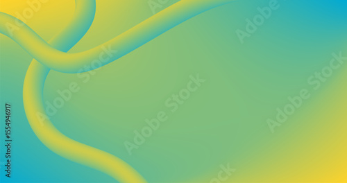 Yellow Blue abstract background with soft gradients and wavy lines Fluid Design