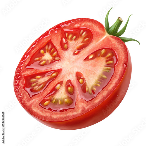 Wallpaper Mural tomato, red, sliced, juicy, fresh, healthy, vegetable, food, produce, isolated, white background
 Torontodigital.ca