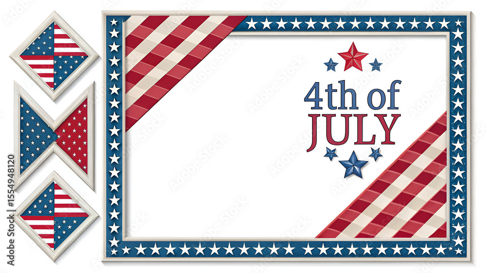 Obraz premium 4th July background graphics 