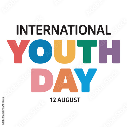International Youth Day, Global Youth Empowerment, vector illustration