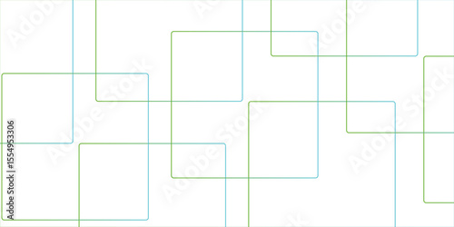 Abstract colorful geometric pattern square and random lines. Glowing Futuristic technology geometric concept., Abstract green lines pattern texture business background.