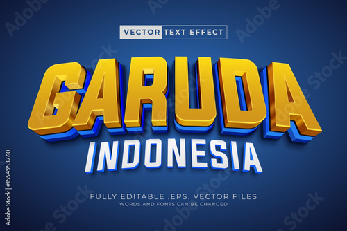 Garuda or Eagle Indonesia Text Style Effect
