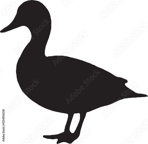 a set of duck silhouette.
