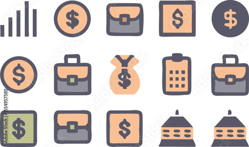 Finance Icon Set A Collection of High-Quality, Versatile Icons for Business and Financial Applications