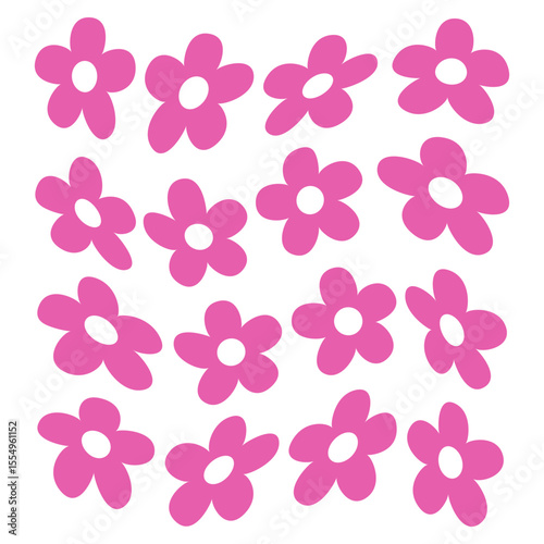 warped flowers vector
