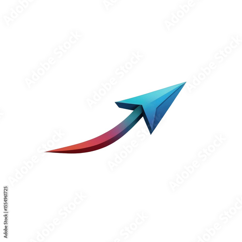 Free Download Abstract 3D Arrow Icon Growth, Progress, and Success Symbol - GFXLoad