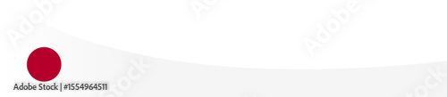 Japan Flag Frame Ribbon Corner Border Illustration