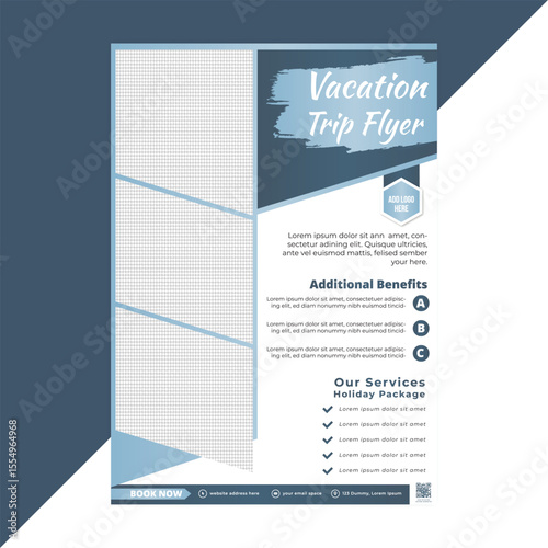 Adventure travel flyer design ideal for advertising weekend getaways, hiking tours, and nature-based excursions by tourism companies or travel planners